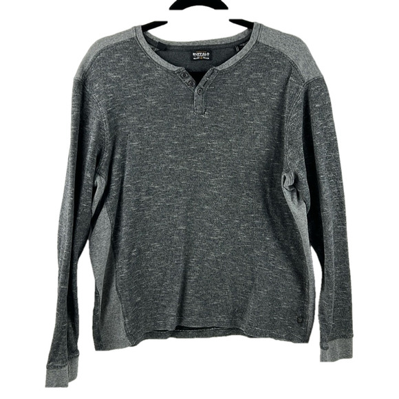 Buffalo Men's Grey Long Sleeve Henley size large - Picture 1 of 12